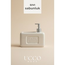 Ucco Seramik Sıvı Sabunluk Mutfak Sabunluğu Banyo Sabunluğu Minimal Modern Şık Sabunluk