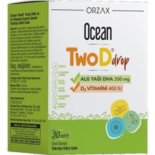 Twod Drop Damla Alg Yağı Dha ve Vitamin D3 30ML Alg Yağı Dha Içeren Takviye Edici Gıdadır.orzx