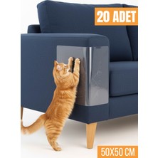 Özbience 50X50CM Kedi Tırmalama Koruyucu Şeffaf Yapışkanlı 20 Adet