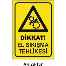 Outdoor One İŞ GÜVENLİĞİ UYARI LEVHASI 1 ADET PVC 21 X 29CM