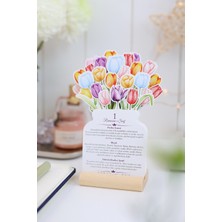 Allians Laleli Ramazan Takvimi, Ayet, Meal ve Hadisli, Ahşap Standlı, Ramazan Hediyesi