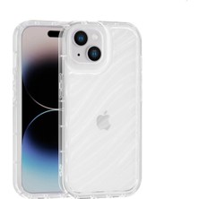 Vissona iPhone 14 Uyumlu Telefon Kılıfı Kamera Çıkıntılı Kabartmalı Parlak Desenli Darbe Emici Silikon Kılıf