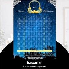 Allians Kişiye Özel Ramazan Imsakiyesi, 10 Adet, Gökyüzü Temalı, A4 Boyut