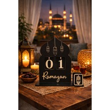 Allians Ahşap Pleksi Ramazan Gün Sayacı Dekoru, Takvim, 24X20CM