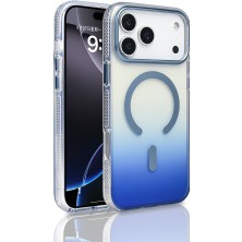 Ceponya iPhone 17 Pro Max Kılıf Magsafe Şarj Özellikli Transparan Renk Geçişli Gradient Luxury Kapak