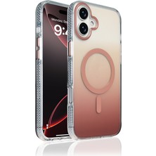 Ceponya iPhone 16 Kılıf Magsafe Şarj Özellikli Transparan Renk Geçişli Gradient Luxury Kapak