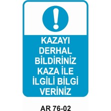 Outdoor One İŞ GÜVENLİĞİ UYARI LEVHASI 1 ADET PVC 21 X 29CM