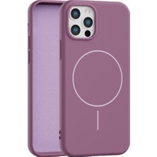 Vissona iPhone 12 Pro Uyumlu Içi Kadife Magsafe Wireless Şarz Özellikli Telefon Kılıfı