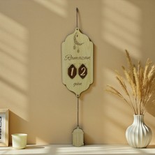 Allians Ahşap Ramazan Takvimi, Duvara Asılabilir, 11X25 Cm, Şık ve Pratik Tasarım