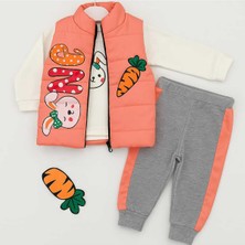 Minitix Kız Bebek Şişme Mont Mevsimlik Takım