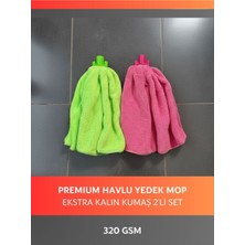 Allians Yüksek Kaliteli 2'li Havlu Mop Set, 320 Gsm, Ithal Kumaş, Elle Silmiş Gibi