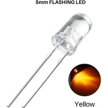 China Flaşörlü LED Sarı 2 Bacaklı 5mm