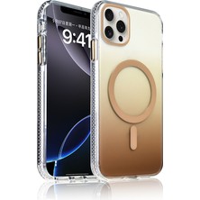 Ceponya iPhone 16 Pro Kılıf Magsafe Şarj Özellikli Transparan Renk Geçişli Gradient Luxury Kapak