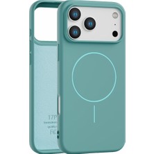 Vissona iPhone 17 Pro Uyumlu Içi Kadife Magsafe Wireless Şarz Özellikli Mint Yeşil Renkli Telefon Kılıfı