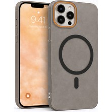 Vissona iPhone 12-12 Pro Uyumlu Magsafe Wireless Şarj Özellikli Mat Sert Arka Kapak Kılıf