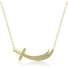 Bazarhane Gümüş Gold Zülfikar Kılıcı Kadın Kolye