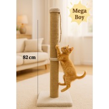 Özbience Peluş Dokulu Mega Boy Uzun Kedi Tırmalama Tahtası 82 Cm, Renkli ve Sevimli