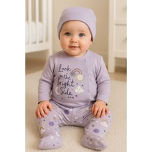 Babycan Kız Bebek Gökküşagı Takım Lila