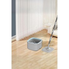 Allians Otomatik Paspas Temizlik Seti, Kirli Suyu Ayıran, 3 Mop Bezli, Gri