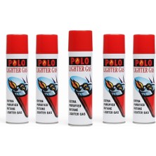 5 Li Polo Çakmak Gazı 270 ml – Extra Purified Butan – Uzun Ömürlü ve Güçlü Dolum