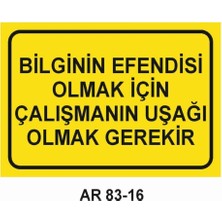 Outdoor One İŞ GÜVENLİĞİ UYARI LEVHASI 1 ADET PVC 21 X 29CM
