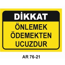 Outdoor One İŞ GÜVENLİĞİ UYARI LEVHASI 1 ADET PVC 21 X 29CM