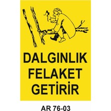 Outdoor One İŞ GÜVENLİĞİ UYARI LEVHASI 1 ADET PVC 21 X 29CM