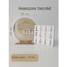 Allians El Yapımı Ahşap Gold Dekoratif Ramazan Takvimi, Şıklık ve Kullanışlılık Sunar