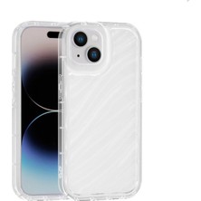 Vissona iPhone 15 Uyumlu Telefon Kılıfı Kamera Çıkıntılı Kabartmalı Parlak Desenli Darbe Emici Silikon Kılıf