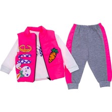 Minitix Kız Bebek Şişme Mont Mevsimlik Takım