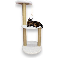 Özbience Iki Katlı Kedi Tırmalama Tahtası 91 Cm, Eğlence ve Rahatlık Sunar