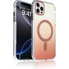 Ceponya iPhone 16 Pro Kılıf Magsafe Şarj Özellikli Transparan Renk Geçişli Gradient Luxury Kapak