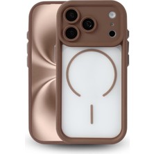 Vissona iPhone 17 Pro Uyumlu Kamera Korumalı Magsafe Wireless Şarj Özellikli Mat Silikon Haki Renkli Silikon