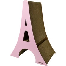 Özbience Şeker Pembe Paris Karton Kedi Tırmalama, 64X25X44 cm