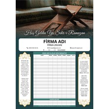 Allians Kişiye Özel Ramazan Imsakiyesi 50 Adet Dijital Baskı Seti