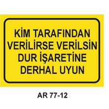 Outdoor One İŞ GÜVENLİĞİ UYARI LEVHASI 1 ADET PVC 21 X 29CM