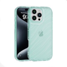 Vissona iPhone 16 Pro Uyumlu Telefon Kılıfı Kamera Çıkıntılı Kabartmalı Parlak Desenli Darbe Emici Silikon K