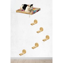 Özbience Kedi Yatağı ve Merdiveni Takımı, Duvara Monte Kedi Evi ve Hamağı Seti