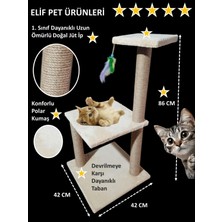 Özbience Elif Pet 3'lü Mega Kedi Tırmalama Tahtası, Doğal Jüt Ipli ile Dayanıklı