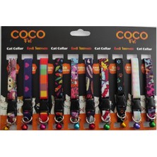 Özbience Renkli Desenli 10'lu Kedi Boyun Tasmaları Seti, Şık ve Rahat Kullanım