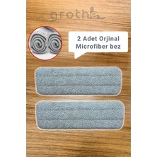 Allians Microfiber Sprey Mop Yedek Bezleri, 2'li Set, Su Hazneli Püskürtmeli Temizlik Için