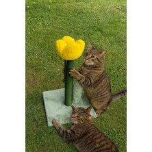 Özbience Renkli Çiçek Desenli Kedi Tırmalama Tahtası, Eğlenceli ve Dayanıklı Design