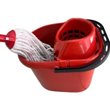 Allians Kırmızı Temizlik Seti, Ahşap Saplı, Pratik ve Şık Tasarım