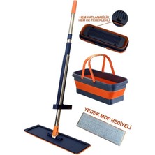 Allians Kendinden Sıkmalı Mop ve Katlanabilir Kova Seti, Yedek Bez Hediyeli