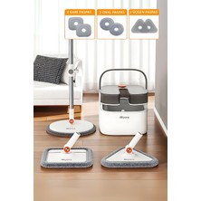 Allians Mop Temizlik Seti, 3 Başlıklı Su Hazneli, Kolay ve Pratik Kullanım