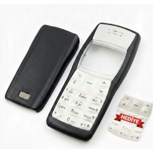 Nokia 1100 Kapak Tuş Takımı Seti - Siyah - Yedek Tuş Takımı Hediyeli