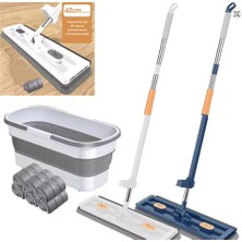 Allians Kendinden Sıkmalı Katlanır Kovalı Paspas Seti ve Kendini Temizleyen Mop