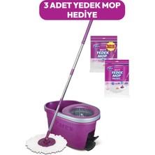 Allians Çiftli Otomatik Temizlik Seti ve 3'lü Yedek Mop ile Parlak Zemin