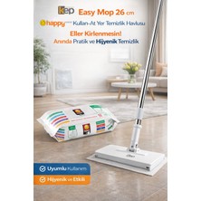 Allians Çiftli Temizlik Seti: Otomatik Bez Yakalayan Mop ve Yer Havlusu 50'li