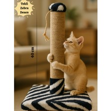 Özbience Yumuşak Peluş Dokulu Desenli Kedi Tırmalama Tahtası 42 Cm, Renk Seçenekleri